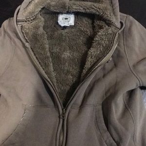 Buffalo David Bitton furry lined hooded sweatshirt